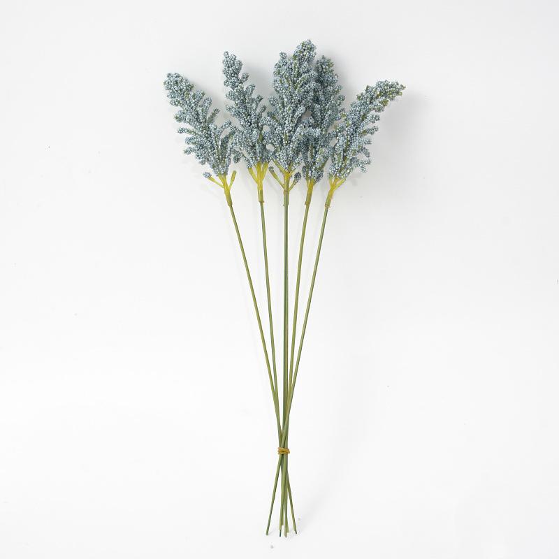 

Artificial Wheat Ear Bouquets Fresh Style Plastic Dried Flower Floral Arrangement Material for Photography Props Home Decor синий