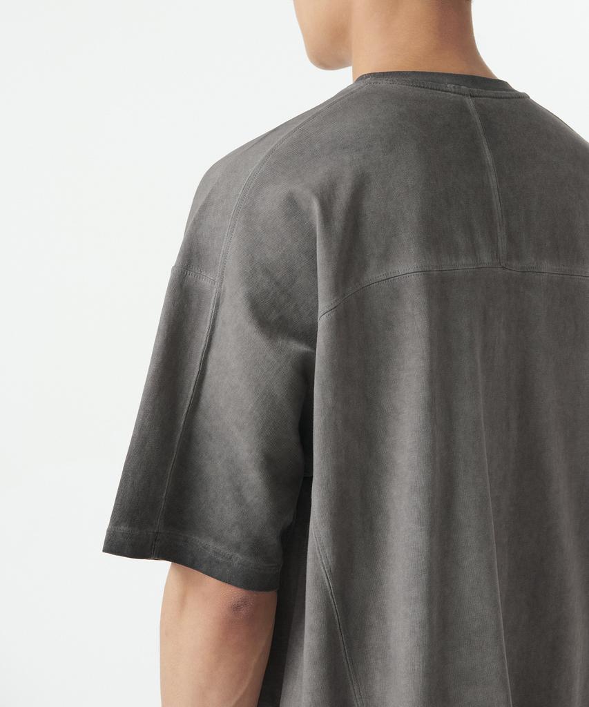 MUSINSA STANDARD Luna Dyed Structured Oversized Crew Neck T-Shirt [Charcoal Grey]