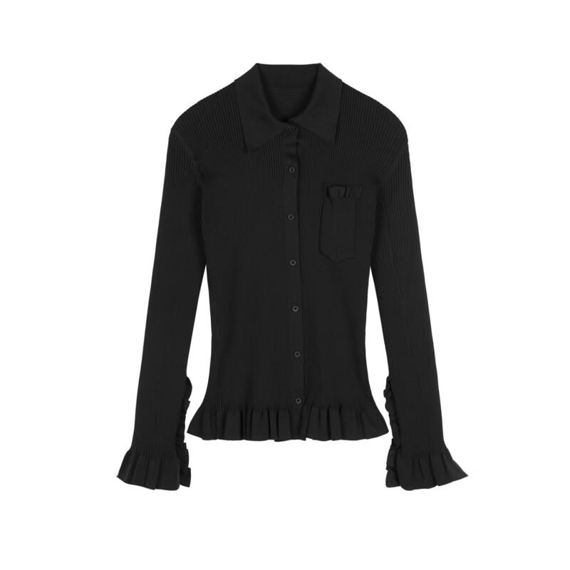 JNBY 2024 Spring Slim-Fit Polo Knit Sweater