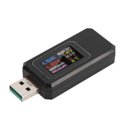 USB Tester 430V 06.5A IPS Color Screen Battery Capacity Voltage Current Power Tester for Digital