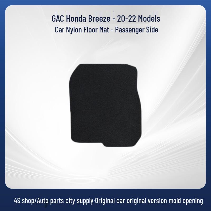 Nylon Black Dustproof Wear-Resistant Floor Mats for 2020-2022 GAC Honda Breeze.