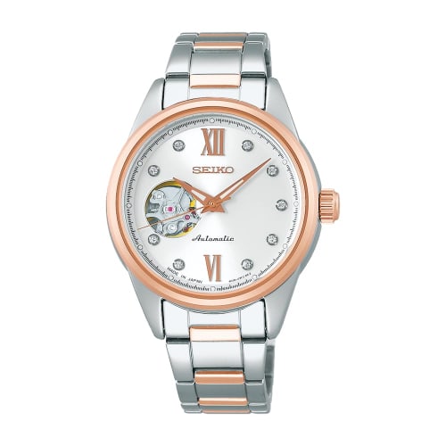 

Women s SEIKO SELECTION Mechanical Watch Made in Japan Open Heart SSDE010