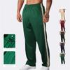 Pantaloni da Ginnastica a Strisce da Uomo Estivi Casual Gamba Dritta Pantaloni Atletici Vita Elastica Jogger