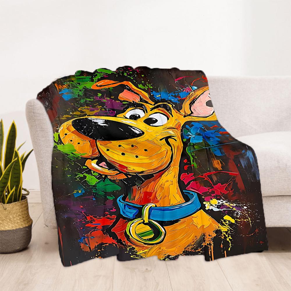 1 Peça Cobertor de Arte Scooby Doo para Exterior Leve de Flanela, Macio e Quente, Todas as Estações, Exterior, Acampamento, Sala de Estar, Escritório, L1106011