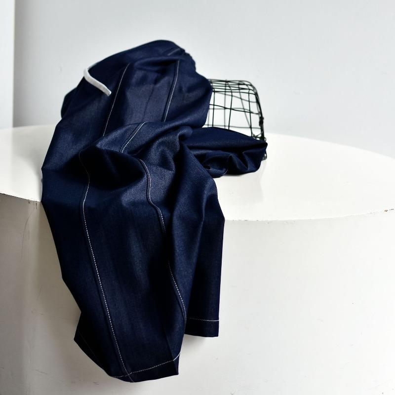 [Thin and light denim] New high-waisted drawstring denim wide-leg pants women's loose pants casual pants floor-mopping trousers