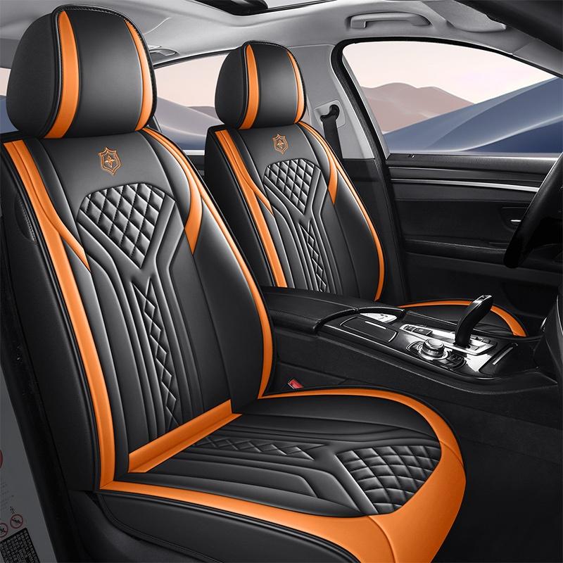 All-Season Universal Car Seat Cushion, Full-Coverage Car Seat Cover, Wear-Resistant Faux Leather Car Seat Cover, 5-Seater Car Cushion