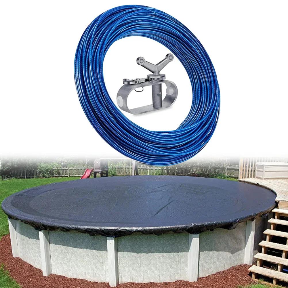 Easy Install Pool Cover Above Ground Pool Outdoor Pool Care Sturdy Construction Multiple Pool Sizes For Pool Maintenance