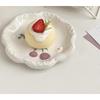 Creative Ceramic Plate Household A Sense of Highend Plate Cake Plate Breakfast Plate Dessert Plate Simple Beautiful and Elegant