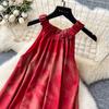Women's Off-the-neck Dress French Loose Style Irregular Vacation Dress