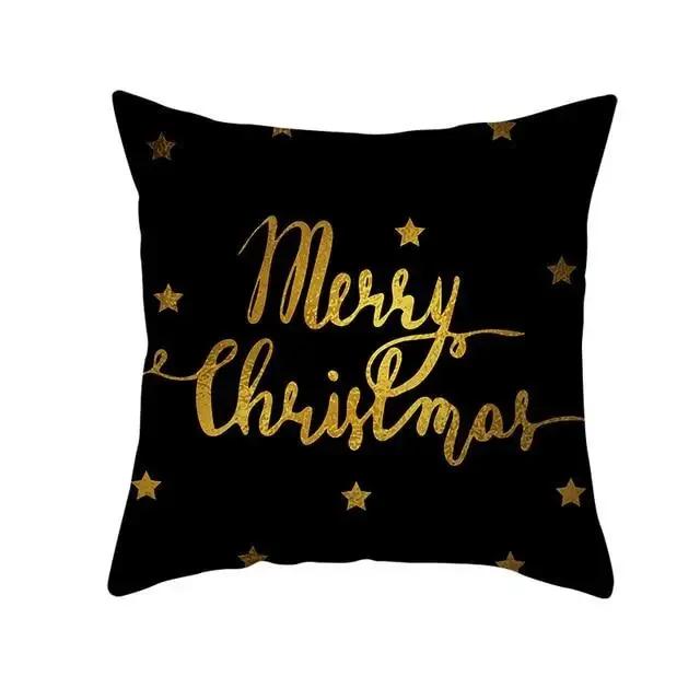 Home Decoration of Golden Deer Christmas Tree Santa Santa Pillow House Cushion Sofa Cushion Cushion Cushion Decoración Navideña