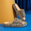 Ladies' Fashionable EVA Slippers with Leopard Print, Ladies' Thick Soled Cloud Slippers for Vacation, Beach, Dormitory, Plus Size Women's Shoes
