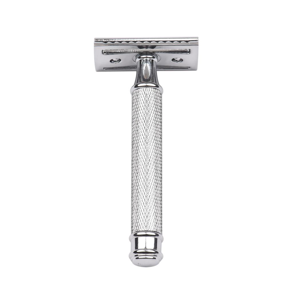 Double , Stainless Steel Manual Shaving with Rotatable Design for Men, Detachable Blades, Lightweight and Portable for Salon or Use