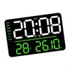 62KD Large Digital Clock Wall Clock with Date Week and Temperature Display Bedroom Office Decors