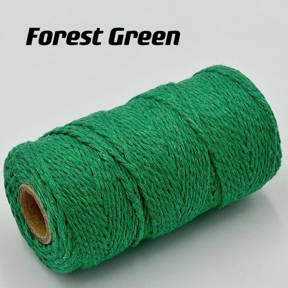 2mm 100m Macrame Cotton Rope Twisted Jute Colored Cotton Two-Color Rope Process For Wall-Mounted Gift Packaging DIY Wedding Deco