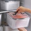 Multipurpose Food Storage Container with Removable Colander Accessory for Easy Draining and Long Time Use Preservation