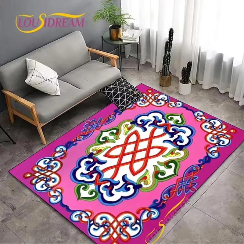 Vintage Floral Pattern Carpet for Living Room Bedroom Coffee Rug Kitchen Table Door Kids Unslip Floor Mat Birthday Gift