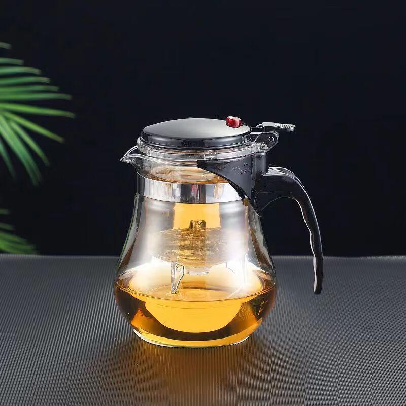GOWKE Heat-Resistant Press Filter Glass Teapot