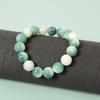 Green Gradient Bodhi Root Bracelet with Six-Character Carved Pendant for Students and Women