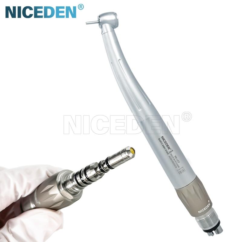 Niceden Dental High Speed Handpiece MINI Head Fiber Optic Air Turbine Handpiece 9000L For Kavo Coupling Dentistry Super Powerful Tools