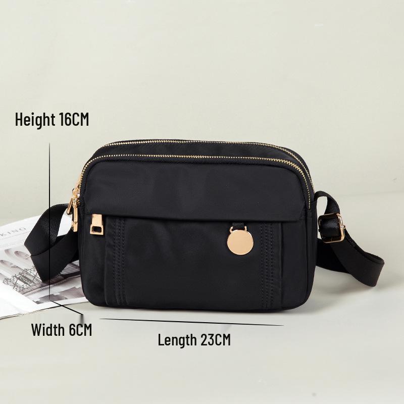 

Легкая водонепроницаемая нейлоновая сумка кроссбоди для женщин - Повседневная дорожная и通勤肩ная сумка