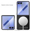 Magnetic Wireless Charging Kickstand Phone Case for Samsung Galaxy Z Flip7 FE Flip 7 6 5 Hinge Protect Glass Film Leather Cover