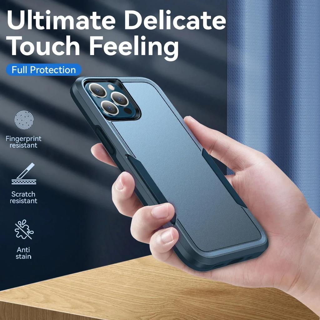 Hybrid Heavy Duty Armor for IPhone 16 Pro Max 15 14 13 12 11 XR XS 7 8 Plus Otter Case Box Hard Full Protection Military Shockproof Cover