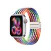 Magnetic Buckle Nylon Watch Strap for Apple Watch Series 5-10 Smartwatches