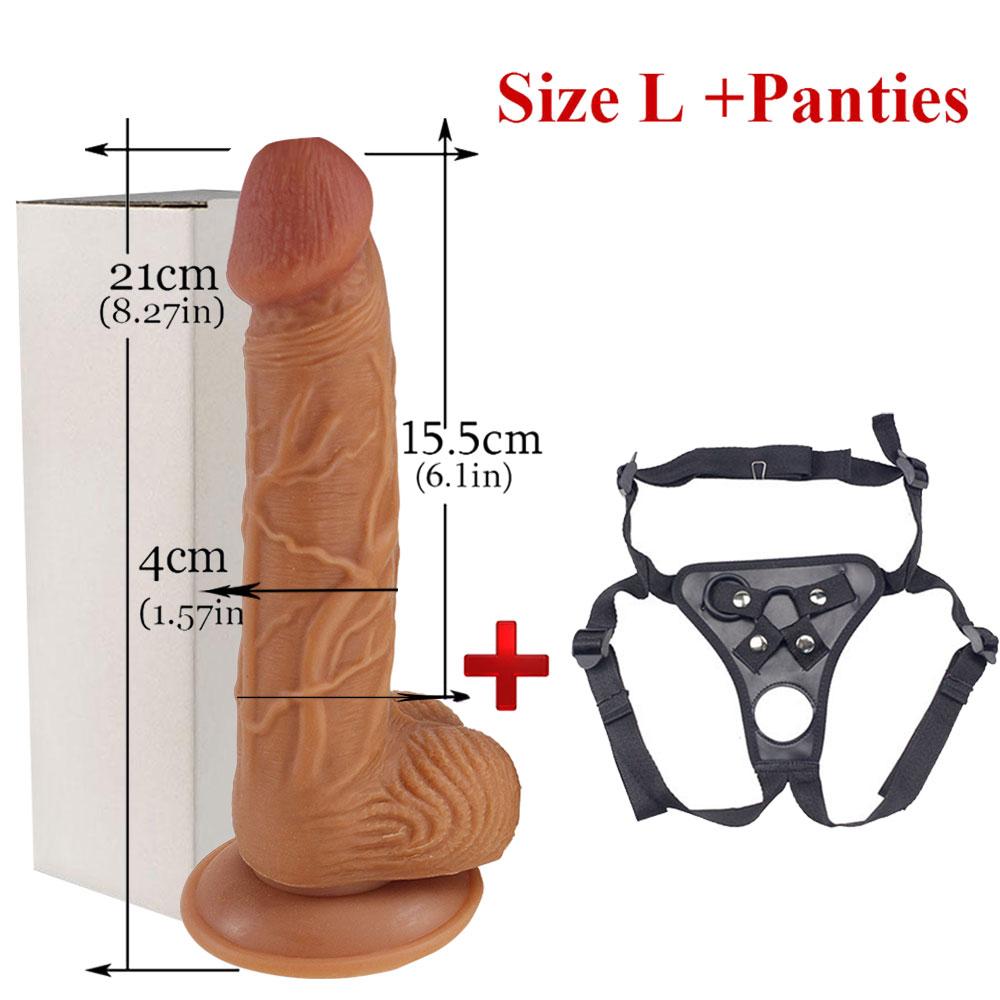 Skin Feeling Realistic Dildo για γυναίκες Μαλακό τεράστιο πέος με βεντούζα Γυναικεία Αυνανισμός Lesbain Παιχνίδια πρωκτικού σεξ για ενήλικες 18+