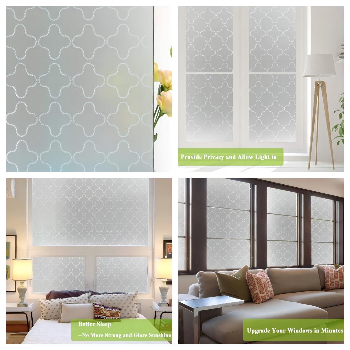 

Пленка для защиты окон Матовая пленка для окон Статическая пленка УФ-блокирующая Съемные пленки для окон Непрозрачные покрытия для окон для дома 45x500cm