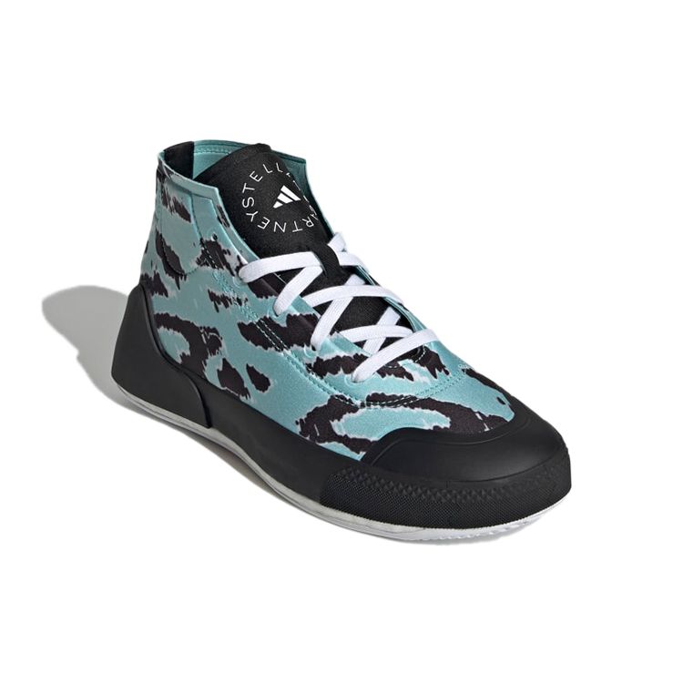 Adidas Treino Mid Graphic Casual Durable Support High-Top Training Shoes Women Sneakers Black Blue GZ4382