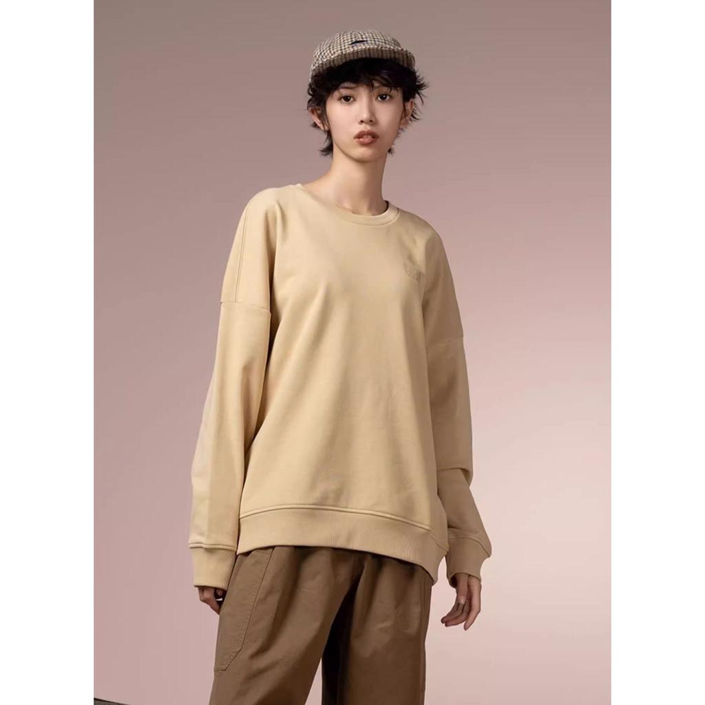 Vans Alphabet Logo Print Loose-Fit Crew Neck Sweatshirt Unisex Tops Terracotta VN000H0SYUU