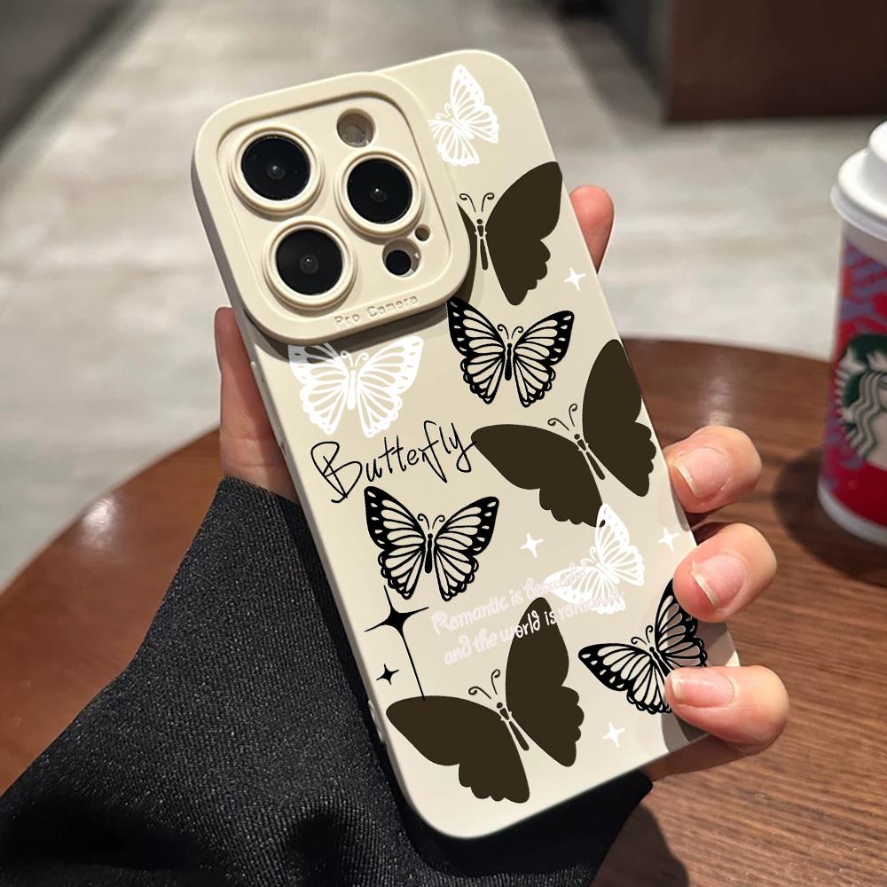Flower Pattern Phone Case For iPhone 13 12 11 17 16 15 14 Pro Max For iPhone 14 16 15 7 8 Plus XS XR X Shockproof Silicone Cover