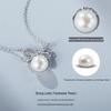 Stylish S925 Sterling Silver Bow Necklace with Freshwater Pearl – Fresh, Versatile Clavicle Chain for Women.