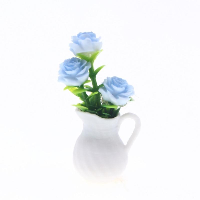 1/12 Miniature Artificial Potted Plant For Doll House Decoration Realistic Plastic Greenery Scene Display Accessories