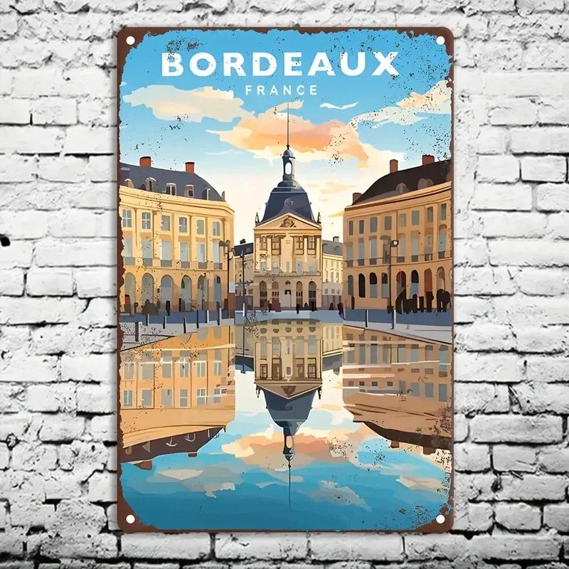 Retro Metal Sign Travel Round The World,ROME,FRANCE,MUMBAI Vintage Art Poster,Home,Bar,Room,pub,Hotel,Cafe,Club Wall Decor Gift