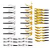 30PCS Party Blowers Metallic Fringed Party Horns Whistles Noisemakers Party Favors for Adults Birthday Graduation Gold