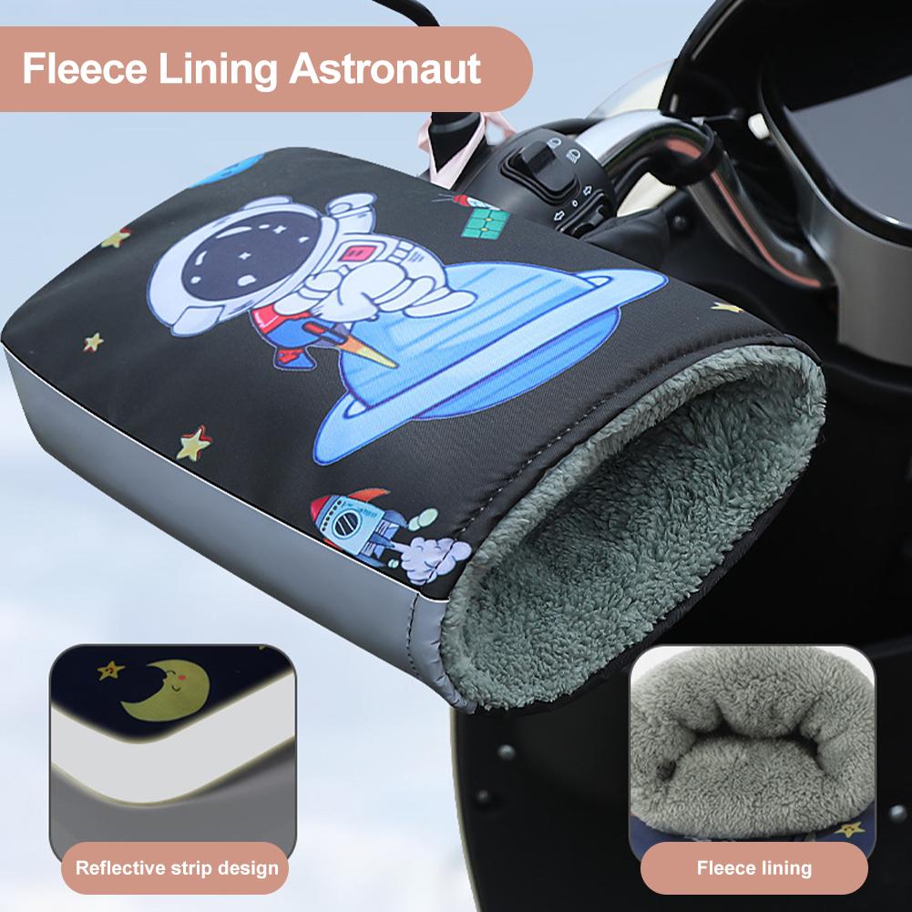 Motorcycle Handlebar Gloves Windproof Waterproof Hand Warmer Plush Lining Protective Gloves for Bike Motorbike Wholesale