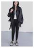 Retro Stand Collar Motorcycle PU Leather Jacket - Autumn/Winter Hong Kong Style, Loose and Versatile Outerwear