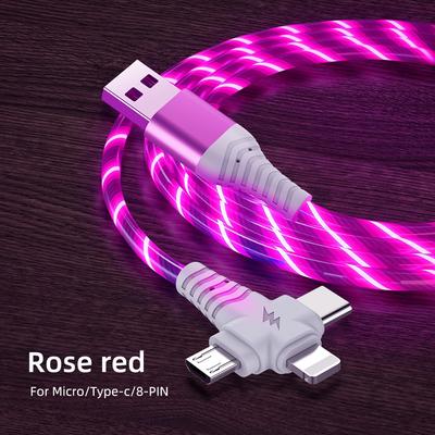 3in1 USB-Datenkabel für iPhone16 15 14 13 12Pro 11 Schnellladegerät Ladekabel Typ-C für Samsung Poco X6 X7 Xiaomi 14 15 Redmi NOTE 14 Micro-USB-Kabel