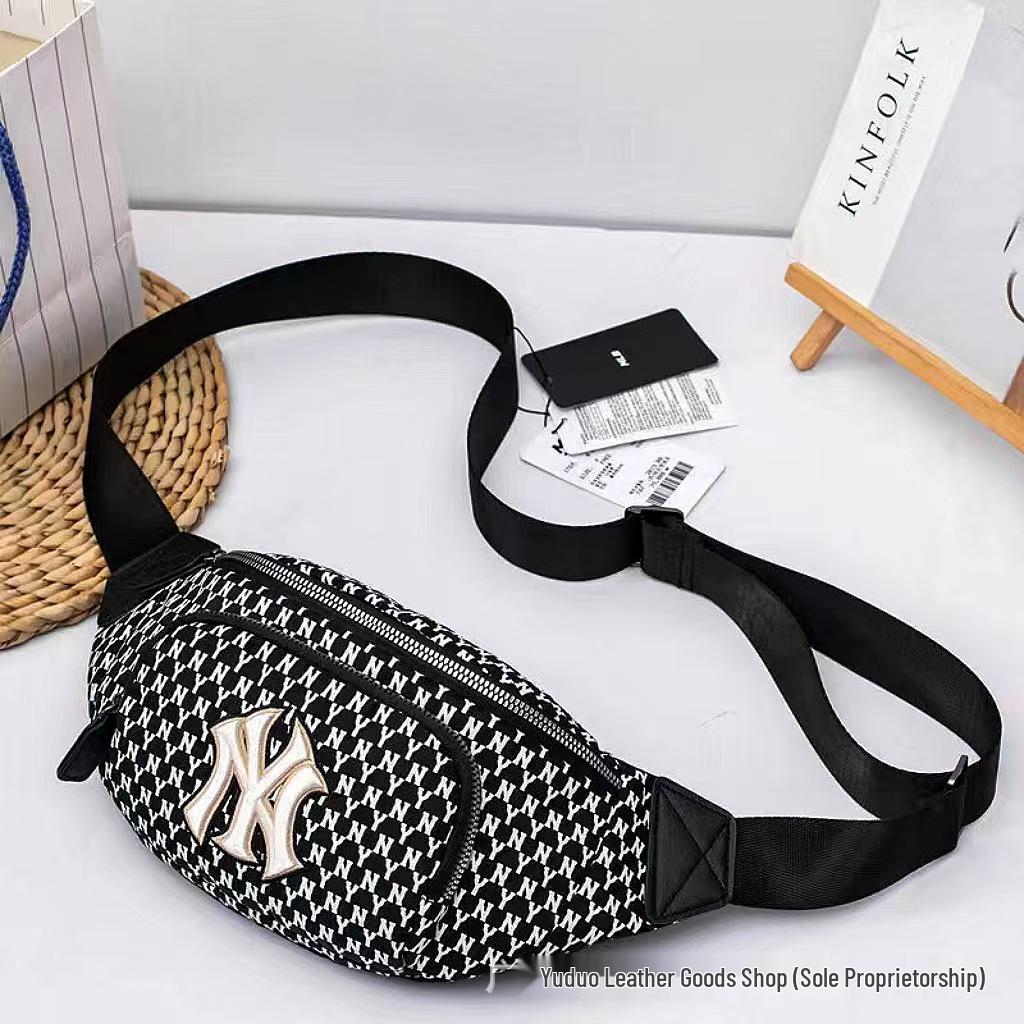 Koreański MLB NY Haftowany Monogram Listonoszka: Vintage Sportowa Torba na Klatkę Piersiową/Saszetka Nerka