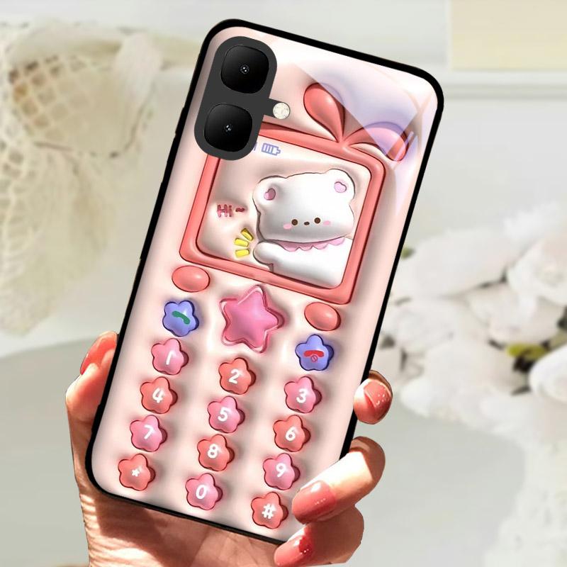 Etui Na Telefon Dla Infinix Smart 10 Odporne Na Wstrząsy Pokrowce Hartowane Szkło Tylna Pokrywa Dla Tecno Pop 10 KM4 Smart10 X6725 Ochrona Aparatu