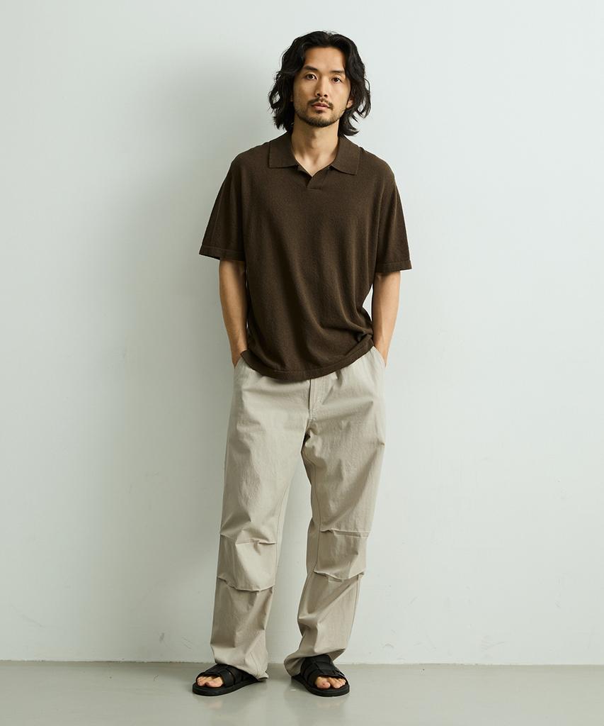 ONNHANS [Elastic Waist] Summer Belted Core Pants_Light Stone