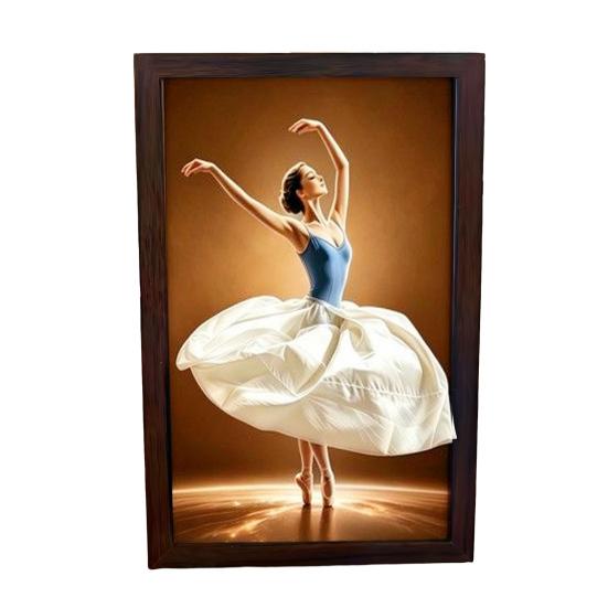 Scatola Portatovaglioli in Legno di Noce, con Disegno Artistico di Gonna da Ballerina di Balletto, Portasciugamani di Carta Multiuso per Arredamento Casa Ingresso Tavolo da Pranzo