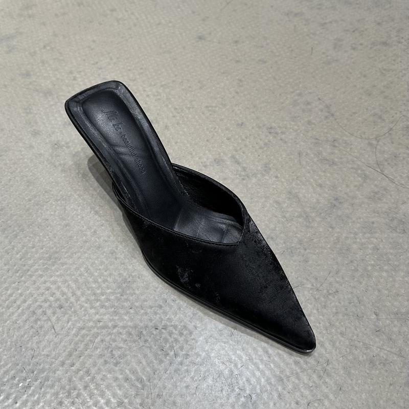 Fashion SUOJIALUN 2024 Spring New Women Slipper Fashion Pointed To Shallow Slip On Mules Shoes Thin High Heel Ladies Elegant Sandals