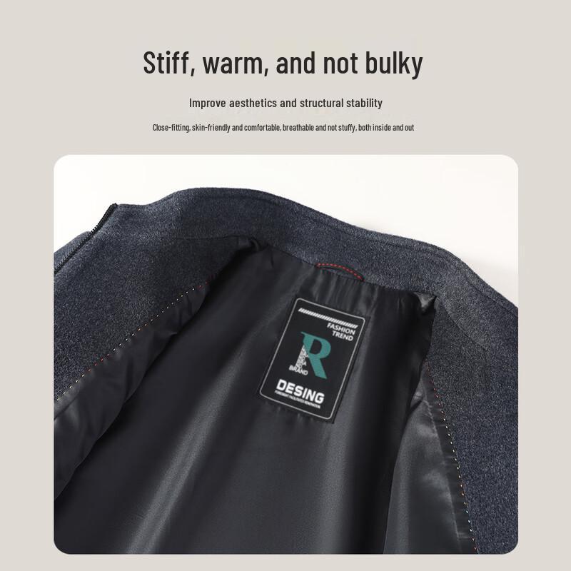 Antonio Men's Cashmere Blend Business Wool Coat