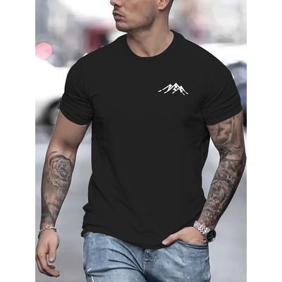 Taglie Europee T-shirt Versatile da Uomo, un Top Elegante e Casual a Maniche Corte con Stampe alla Moda per Abbigliamento da Uomo
