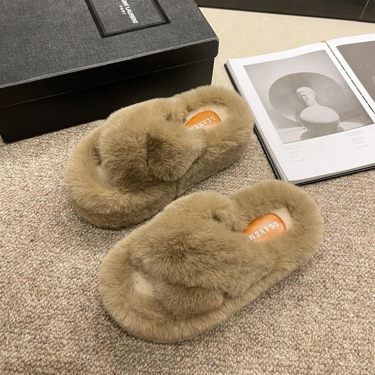 

Зимние женские домашние повседневные пушистые тапочки женские шлепанцы пушистая обувь Cross Slides женские мягкие плюшевые тапочки размер 35-41 41