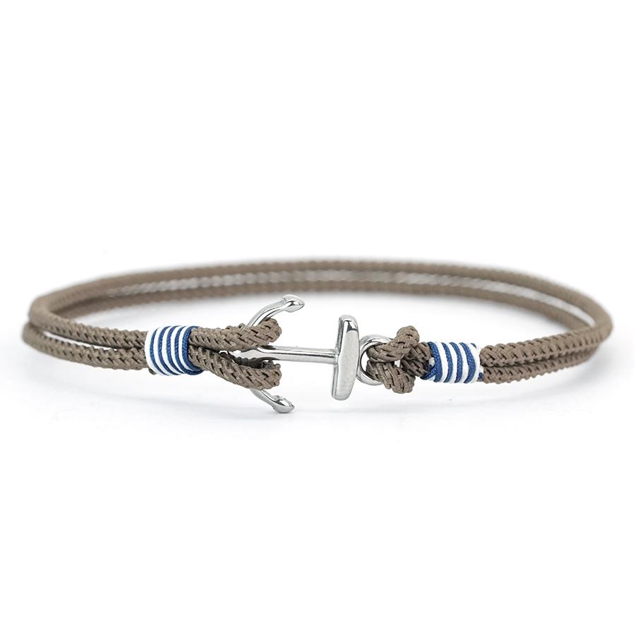 Snyggt Ankararmband för Män Rostfritt Stål Utvalt Högkvalitativt 2 mm Flätat Rep Som Inte Bleknar Eller Deformeras Pulseria Homme