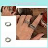 Elegant 925 Silver Geometric Letter Open Ring For Women With Adjustable Size For Fashion Lovers