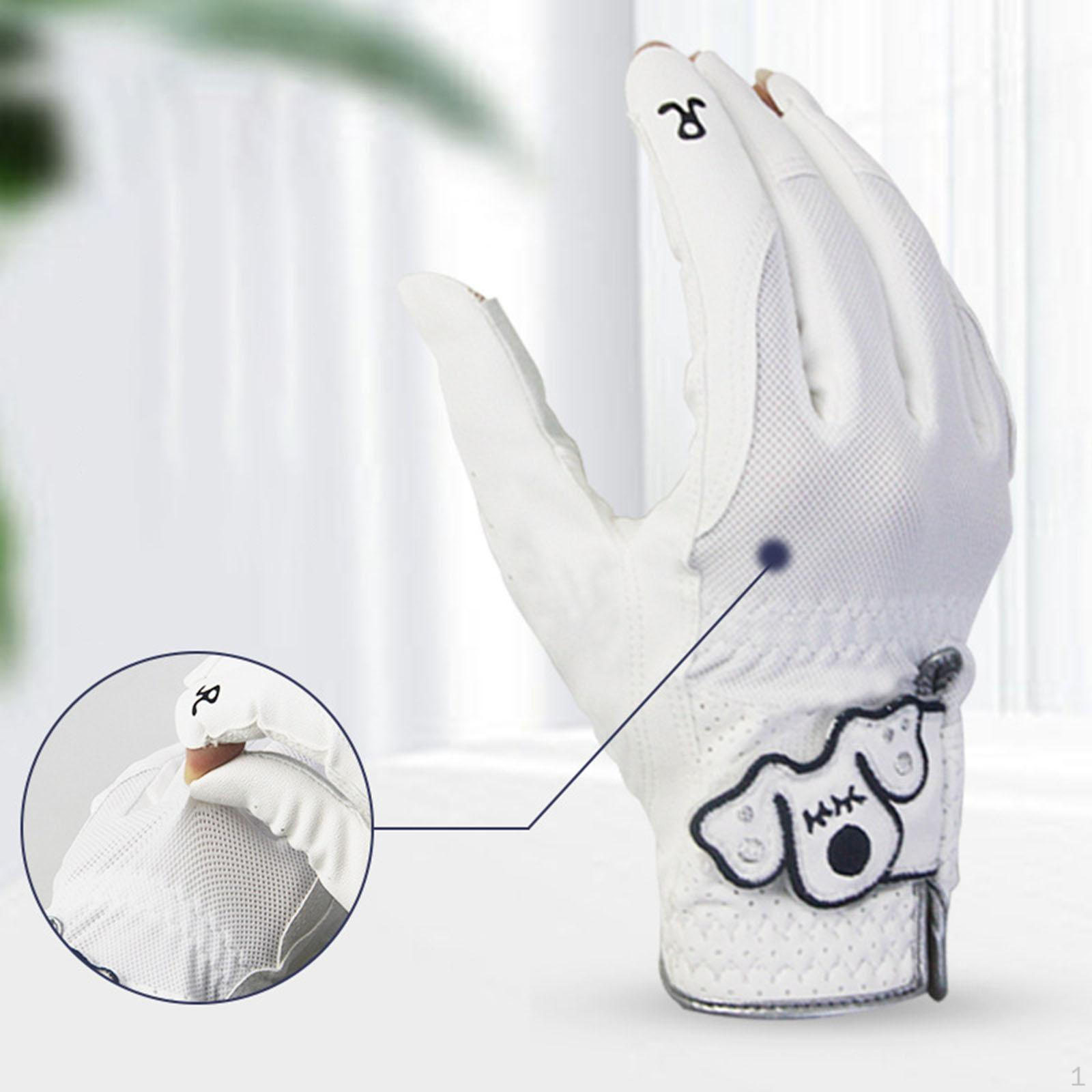 

1 пара перчаток для гольфа без пальцев, варежка, дышащая, мягкая, легкая, женская перчатка для гольфа 20